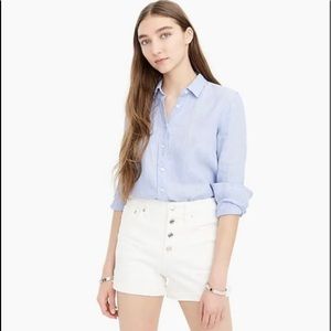 NWT J.Crew High-rise Denim Short
in White - Size 27